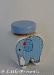 Milchzahndose Elefant blau 