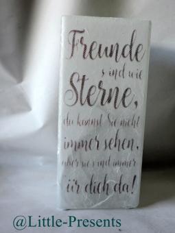 Tischlampe mit Spruch, Freunde 