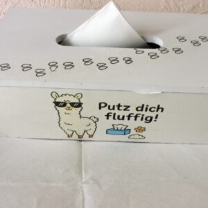 Tücherbox Alpaka 🦙 –Box mit witzigem Design