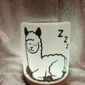 Alpaka LED Lampe – Nachtlicht mit süßem Alpaka Mot