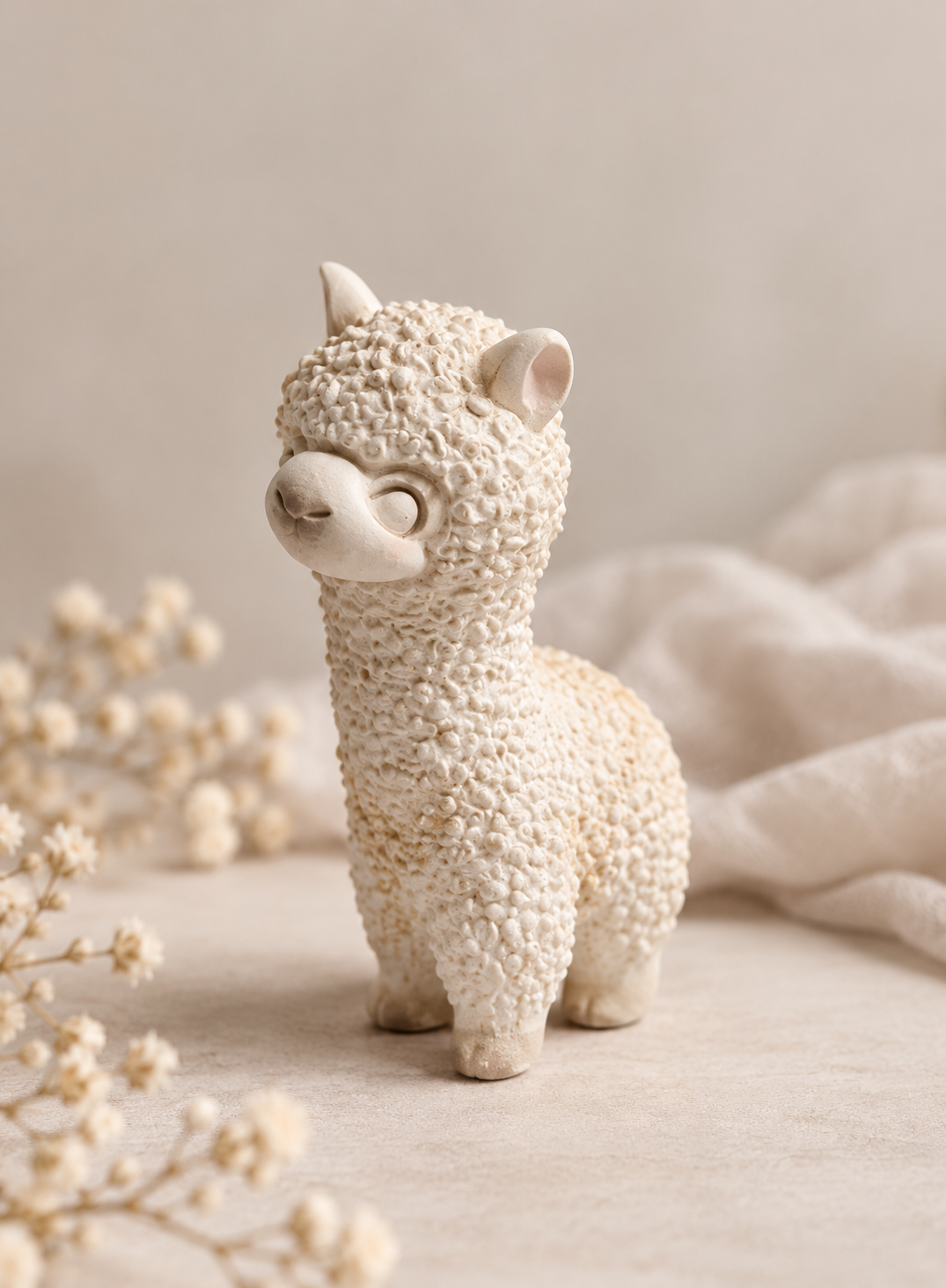 Alpaka Figur Keramik – handgefertigte Geschenkidee